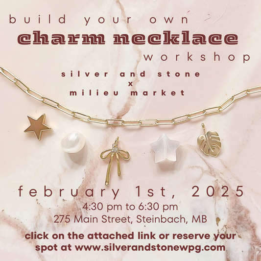 Charm necklace workshop with Milieu Market!